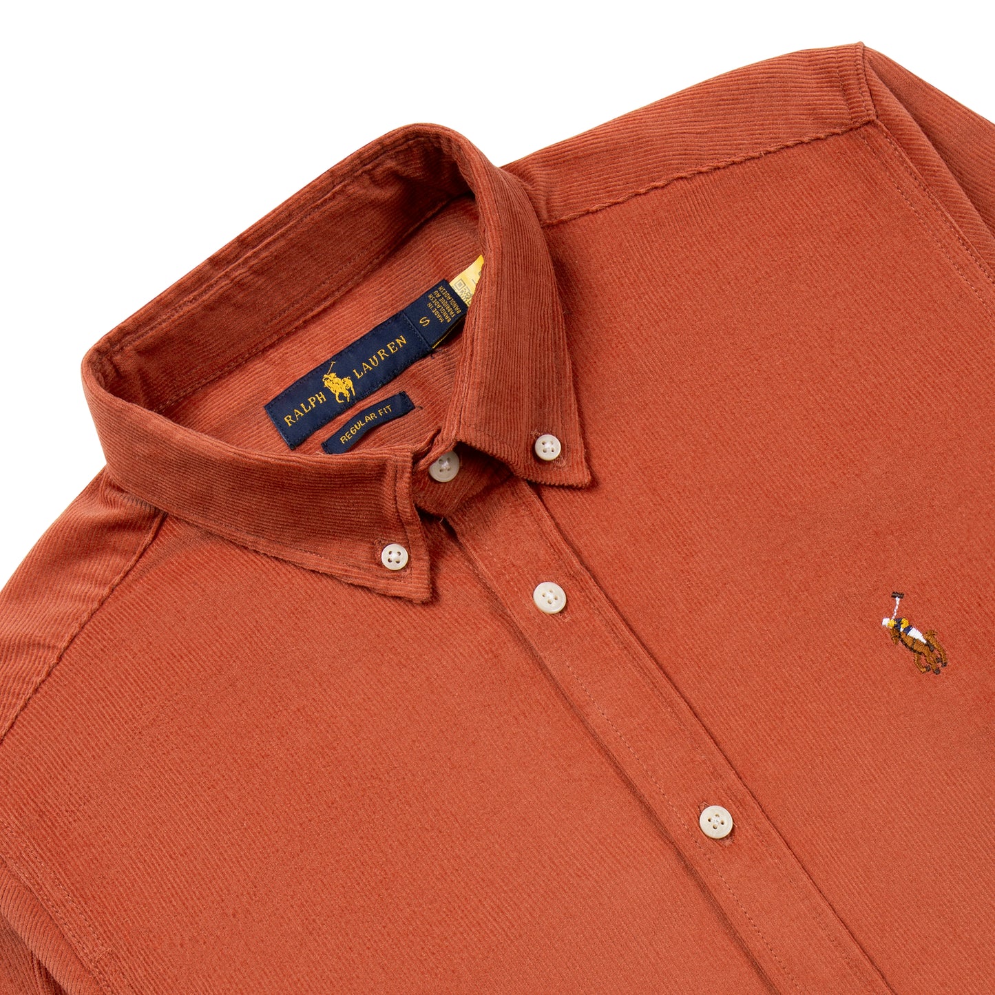 Corduroy Shirt Orange Rust CS-03