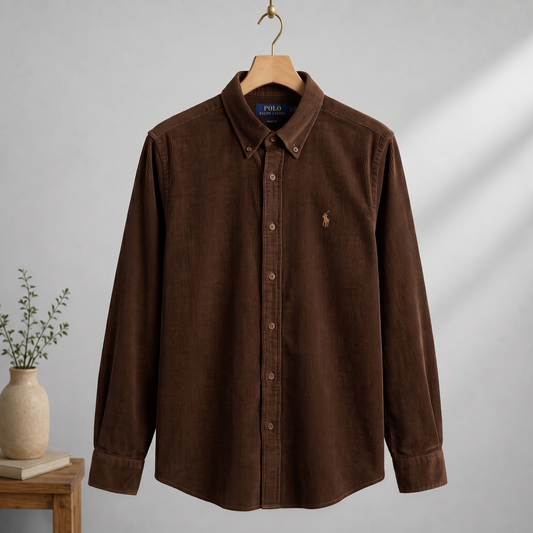 Corduroy Shirt Brown CS-04