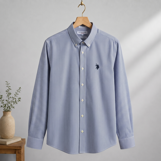 Formal Shirt Midnight Blue Stripe USPFS-05