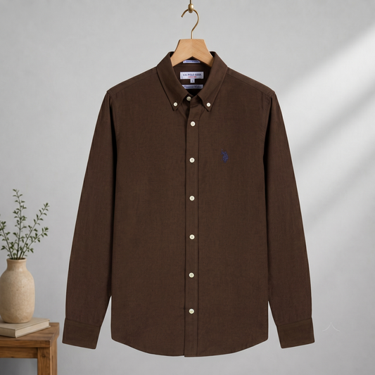 Formal Shirt Dark Chocolate Velvet USPFS-02